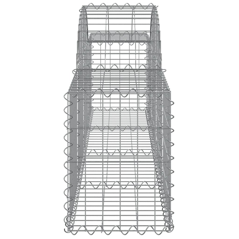 vidaXL 12 db íves horganyzott vas gabion kosár 200x30x40/60 cm