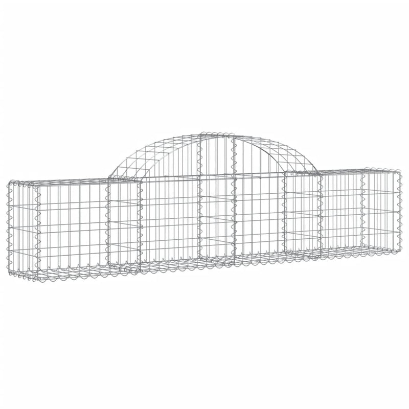 vidaXL 13 db íves horganyzott vas gabion kosár 200x30x40/60 cm