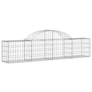 vidaXL 15 db íves horganyzott vas gabion kosár 200x30x40/60 cm
