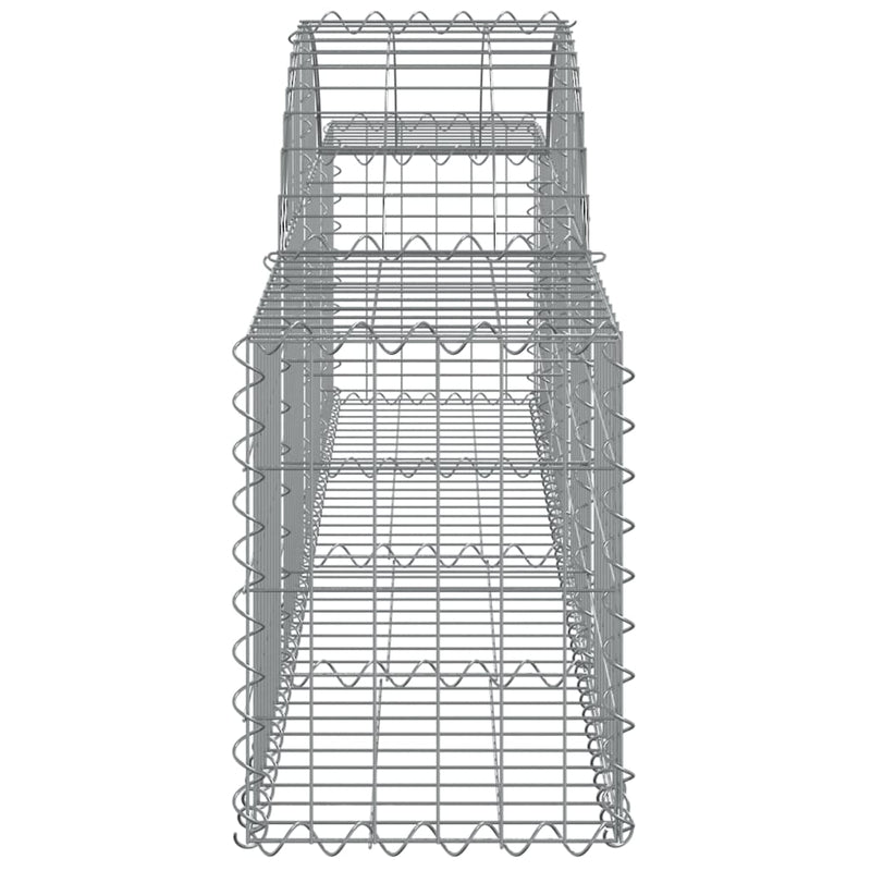 vidaXL 15 db íves horganyzott vas gabion kosár 200x30x40/60 cm