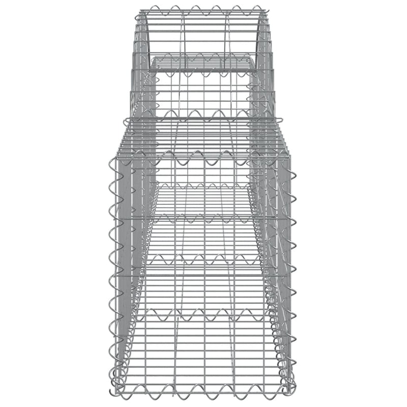 vidaXL 20 db íves horganyzott vas gabion kosár 200x30x40/60 cm