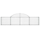 vidaXL 25 db íves horganyzott vas gabion kosár 200x30x40/60 cm