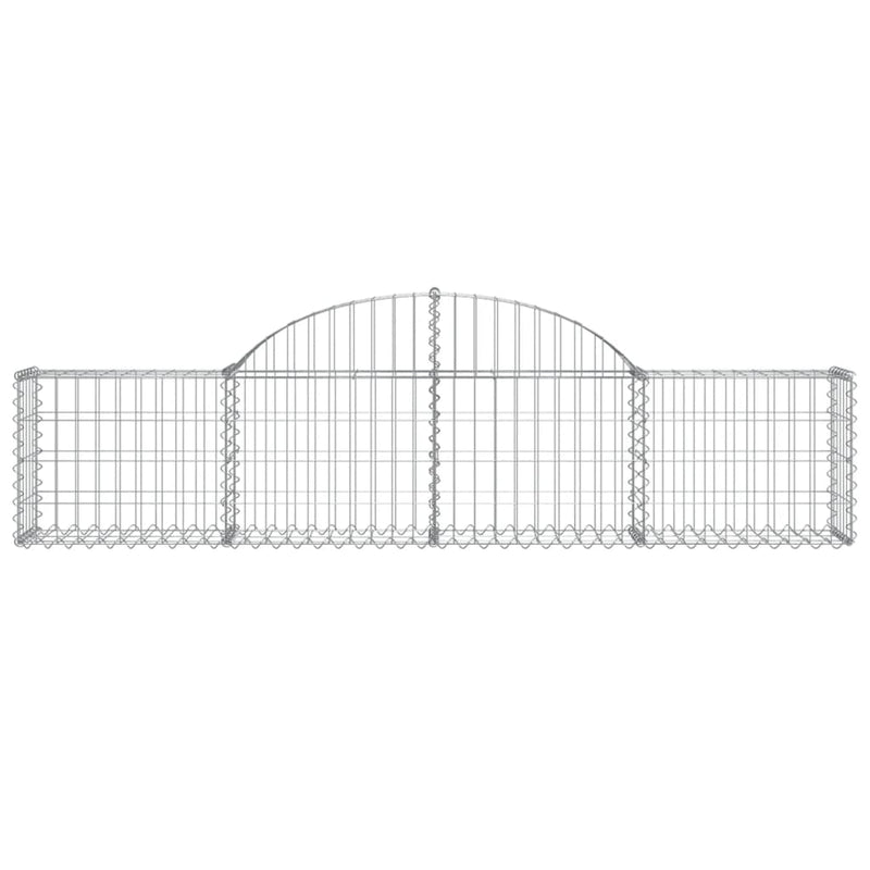 vidaXL 25 db íves horganyzott vas gabion kosár 200x30x40/60 cm