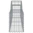 vidaXL 25 db íves horganyzott vas gabion kosár 200x30x40/60 cm