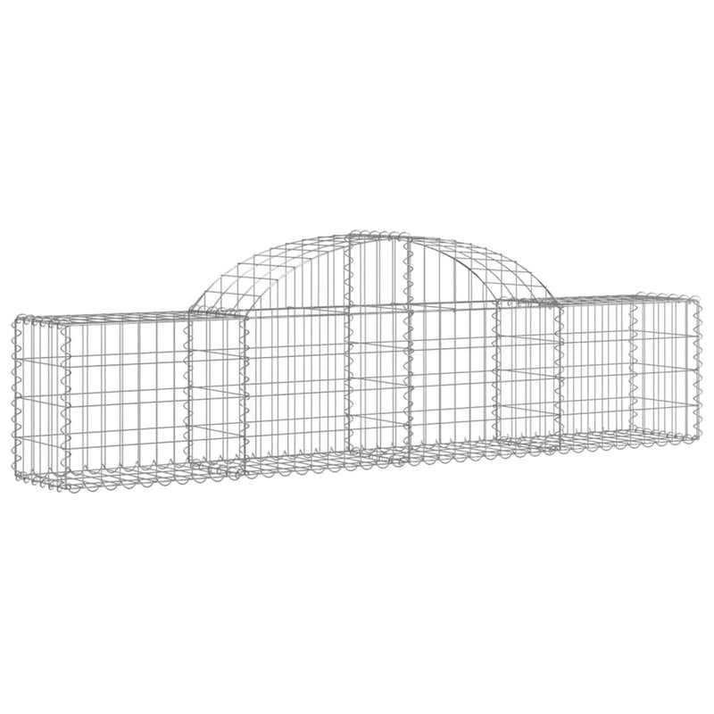 vidaXL 50 db íves horganyzott vas gabion kosár 200x30x40/60 cm