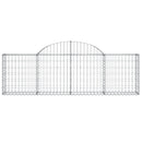 vidaXL 2 db íves horganyzott vas gabion kosár 200x30x60/80 cm