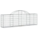 vidaXL 3 db íves horganyzott vas gabion kosár 200x30x60/80 cm
