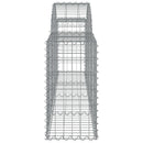 vidaXL 3 db íves horganyzott vas gabion kosár 200x30x60/80 cm
