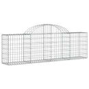 vidaXL 5 db íves horganyzott vas gabion kosár 200x30x60/80 cm