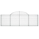 vidaXL 6 db íves horganyzott vas gabion kosár 200x30x60/80 cm