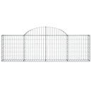 vidaXL 8 db íves horganyzott vas gabion kosár 200x30x60/80 cm