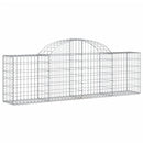 vidaXL 11 db íves horganyzott vas gabion kosár 200x30x60/80 cm
