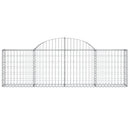vidaXL 11 db íves horganyzott vas gabion kosár 200x30x60/80 cm