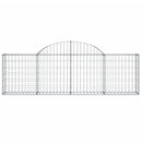 vidaXL 13 db íves horganyzott vas gabion kosár 200x30x60/80 cm