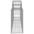 vidaXL 13 db íves horganyzott vas gabion kosár 200x30x60/80 cm