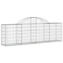 vidaXL 14 db íves horganyzott vas gabion kosár 200x30x60/80 cm