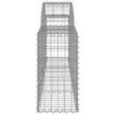 vidaXL 15 db íves horganyzott vas gabion kosár 200x30x60/80 cm