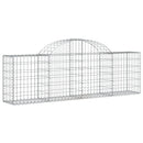 vidaXL 18 db íves horganyzott vas gabion kosár 200x30x60/80 cm