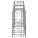 vidaXL 18 db íves horganyzott vas gabion kosár 200x30x60/80 cm