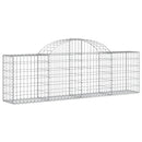 vidaXL 25 db íves horganyzott vas gabion kosár 200x30x60/80 cm