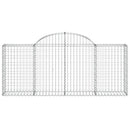 vidaXL 2 db íves horganyzott vas gabion kosár 200x30x80/100 cm