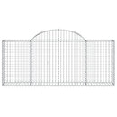 vidaXL 3 db íves horganyzott vas gabion kosár 200x30x80/100 cm