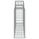 vidaXL 3 db íves horganyzott vas gabion kosár 200x30x80/100 cm