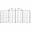 vidaXL 4 db íves horganyzott vas gabion kosár 200x30x80/100 cm