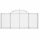 vidaXL 5 db íves horganyzott vas gabion kosár 200x30x80/100 cm