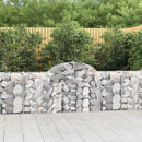 vidaXL 8 db íves horganyzott vas gabion kosár 200x30x80/100 cm