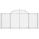 vidaXL 9 db íves horganyzott vas gabion kosár 200x30x80/100 cm