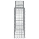 vidaXL 10 db íves horganyzott vas gabion kosár 200x30x80/100 cm
