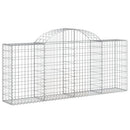 vidaXL 13 db íves horganyzott vas gabion kosár 200x30x80/100 cm