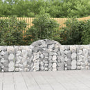 vidaXL 13 db íves horganyzott vas gabion kosár 200x30x80/100 cm