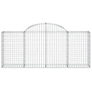 vidaXL 18 db íves horganyzott vas gabion kosár 200x30x80/100 cm
