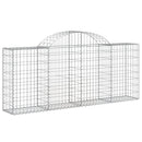vidaXL 20 db íves horganyzott vas gabion kosár 200x30x80/100 cm