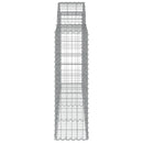 vidaXL 3 db íves horganyzott vas gabion kosár 200x30x100/120 cm