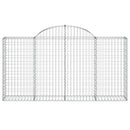 vidaXL 5 db íves horganyzott vas gabion kosár 200x30x100/120 cm