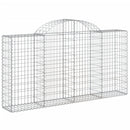 vidaXL 7 db íves horganyzott vas gabion kosár 200x30x100/120 cm