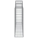 vidaXL 7 db íves horganyzott vas gabion kosár 200x30x100/120 cm
