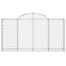 vidaXL 8 db íves horganyzott vas gabion kosár 200x30x100/120 cm