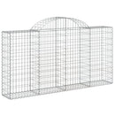 vidaXL 13 db íves horganyzott vas gabion kosár 200x30x100/120 cm