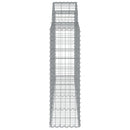 vidaXL 13 db íves horganyzott vas gabion kosár 200x30x100/120 cm
