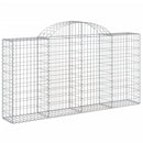 vidaXL 14 db íves horganyzott vas gabion kosár 200x30x100/120 cm
