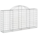 vidaXL 18 db íves horganyzott vas gabion kosár 200x30x100/120 cm