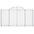 vidaXL 20 db íves horganyzott vas gabion kosár 200x30x100/120 cm