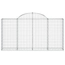 vidaXL 25 db íves horganyzott vas gabion kosár 200x30x100/120 cm