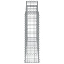 vidaXL 25 db íves horganyzott vas gabion kosár 200x30x100/120 cm