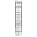 vidaXL 3 db íves horganyzott vas gabion kosár 200x30x120/140 cm