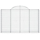 vidaXL 6 db íves horganyzott vas gabion kosár 200x30x120/140 cm